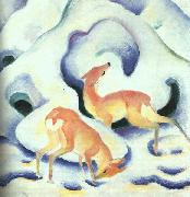 Franz Marc Deer in the Snow china oil painting artist